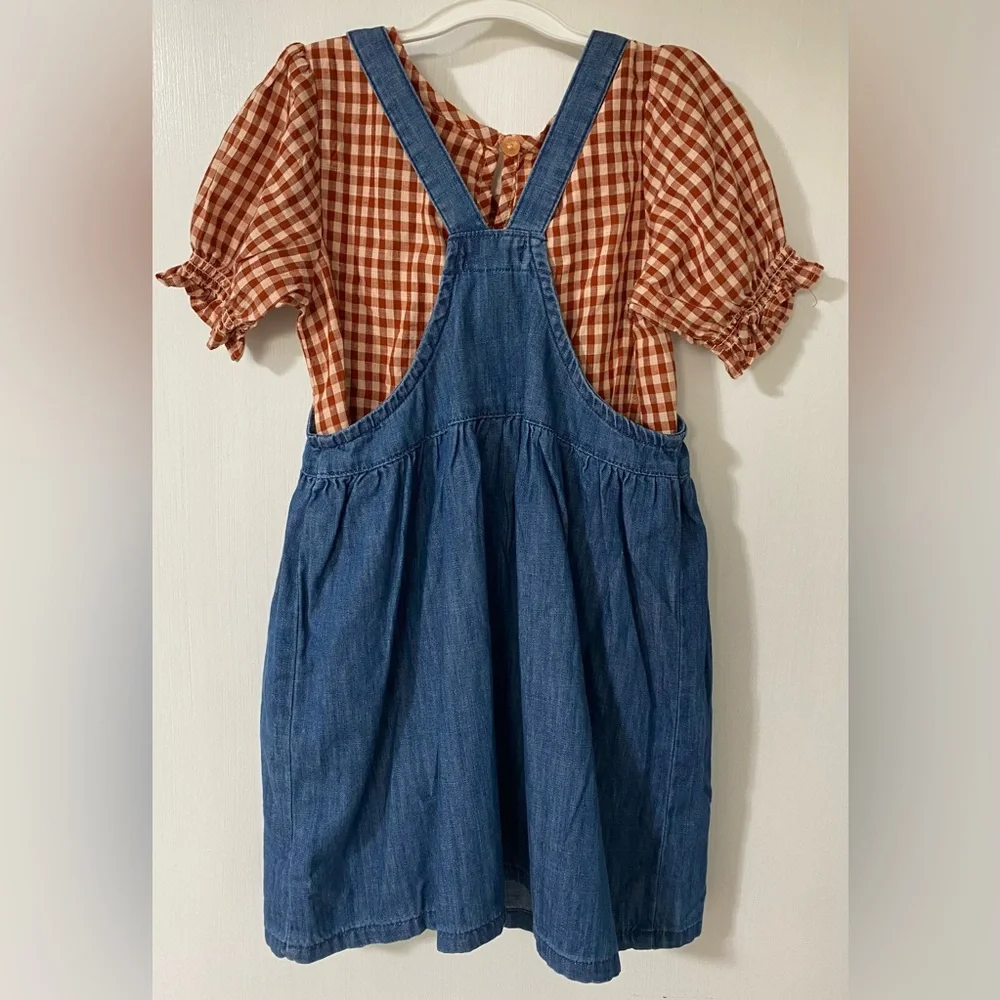 NWOT Cat & Jack Denim Coverall Dress - Picture 2 of 5